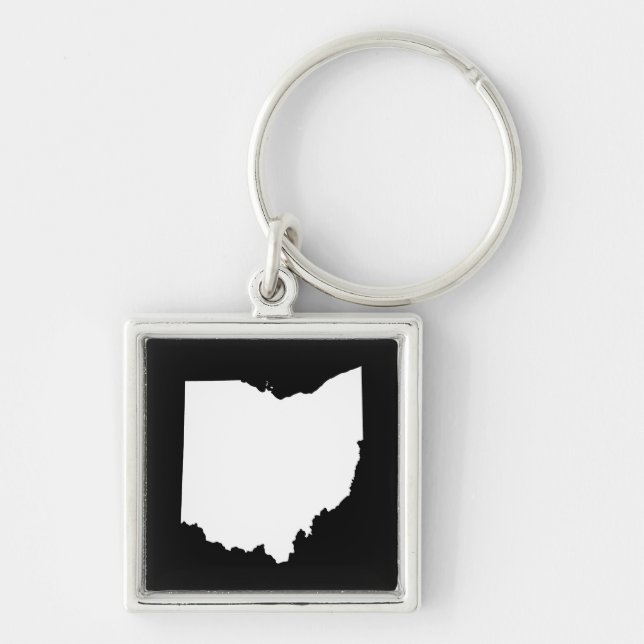 Chaveiro Ohio em Branco e Preto (Frente)