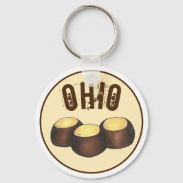 Chaveiro Ohio OH Peanut Butter Buckeye Buck Eye Nut Candy