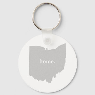 Chaveiro Ohio Shaple Cinzas com Ohioan Home Buckeye State