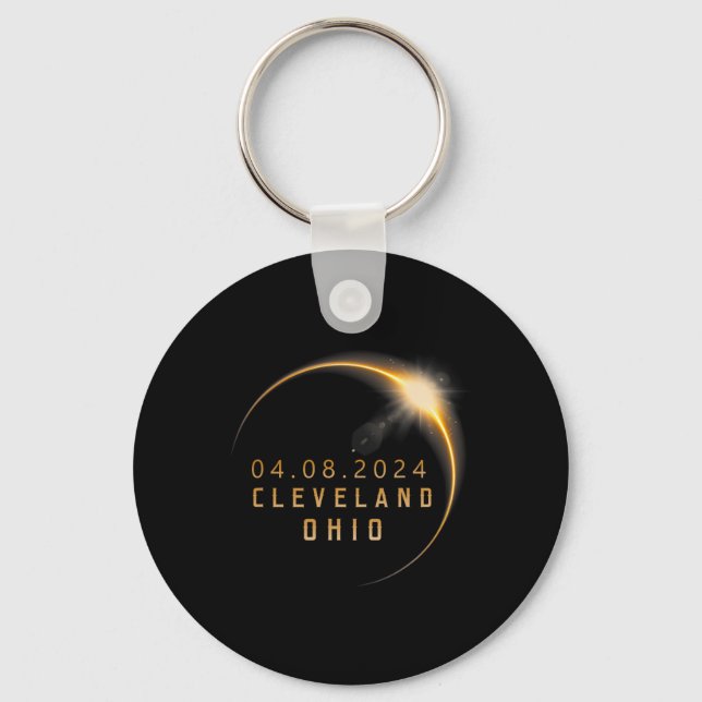 Chaveiro Ohio Total Solar Eclipse 2024 - Ohio Solar Eclipse (Frente)