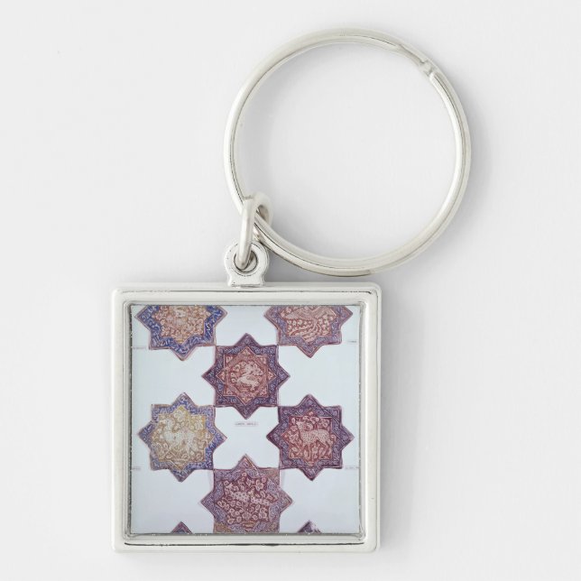 Chaveiro Oito azulejos decorados com animais (Frente)