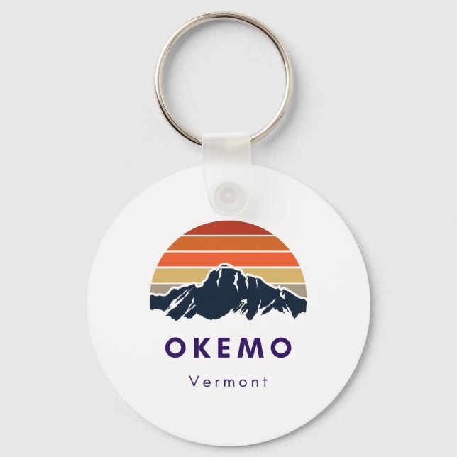 Chaveiro Okemo Vermont Skiing Snowboard Hikers Oferece (Frente)