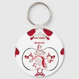 Chaveiro Okie Dokie Hohoho Papais noeis felizes no Natal