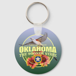 Chaveiro Oklahoma State Bird & Flower