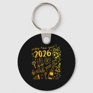 Chaveiro Olá Bola de Discoteca 2026 Coquette Laço Feliz Ano