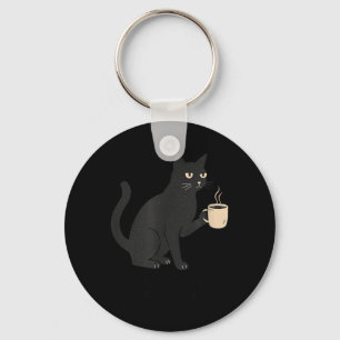Chaveiro Olá Escuridão Velho Amigo Gato E Café Halloween