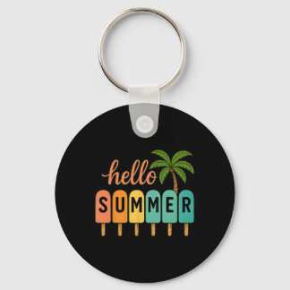 Chaveiro Olá Gif de Picolé de Sorvete de Férias de Verão na