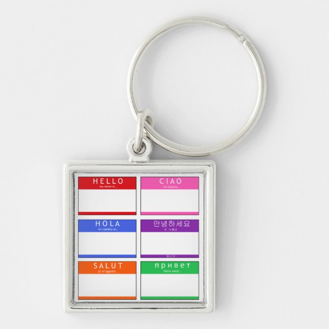 Chaveiro Olá, Hola, Salut, Ciao (Frente)