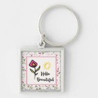 Olá Linda Flor Laranja Rosa Bonito