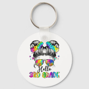 Chaveiro Olá Menina do Coque de Cabelo Desgrenhado da 3ª Sé