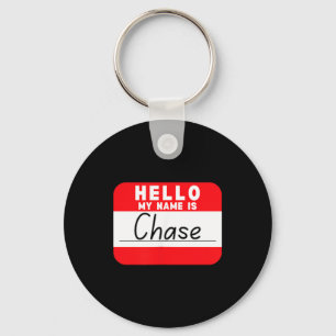 Chaveiro Olá, meu nome é Chase Etiqueta de nome engraçada