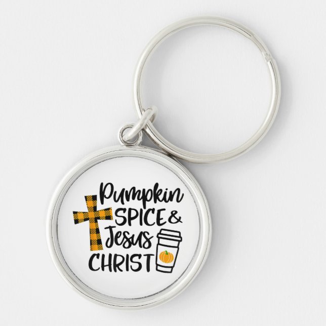 Chaveiro Olá, Pumpkin Fall Spice & Jesus Cristo Fall Chris (Frente)