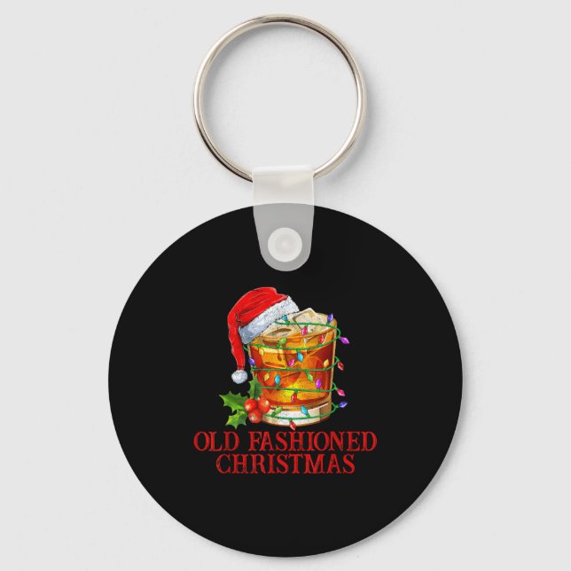 Chaveiro Old Fashioned Whiskey Christmas Funny Bourbon Tail (Frente)