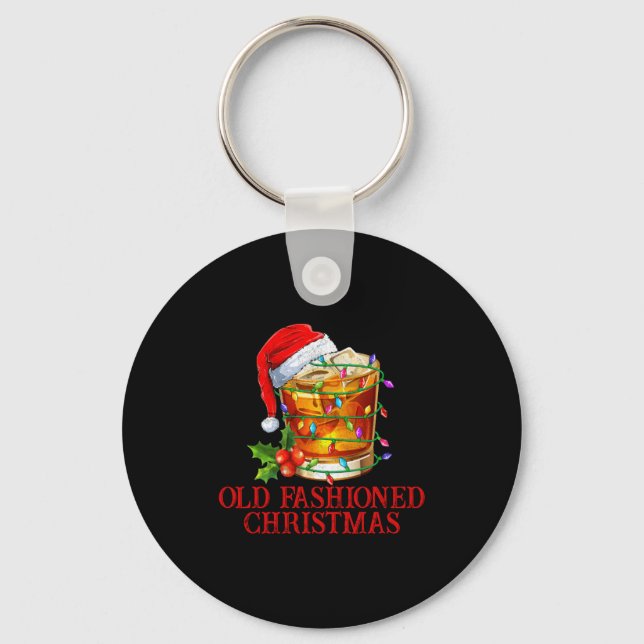 Chaveiro Old Fashioned Whiskey Christmas Funny Bourbon Tail (Frente)