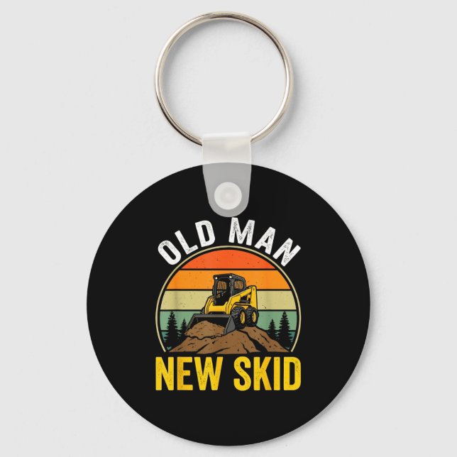 Chaveiro Old Man New Skid Funny Skid Steer Operator  (Frente)