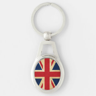 Chaveiro Old Vintage Grunge Reino Unido Flag Union Jack