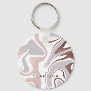 Chaveiro Olhar cor-de-rosa moderno elegante do mármore do