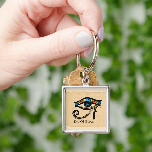 Chaveiro Olho de Coro no papiro, hieróglifos egípcios (Mão)