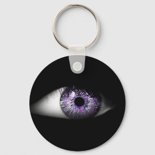 Chaveiro Olho do design legal bonito roxo do globo ocular