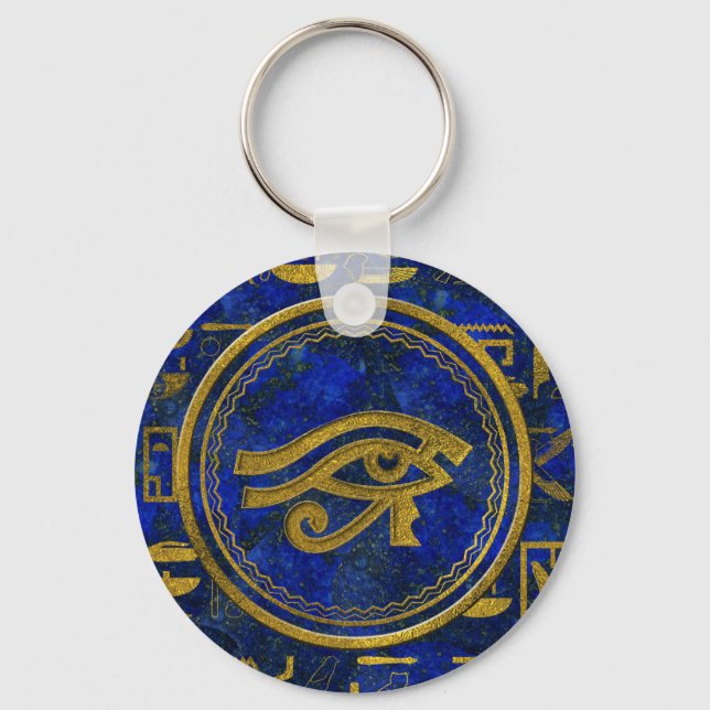 Chaveiro Olho Egípcio de Horus - Wadjet Lapis Lazuli (Frente)