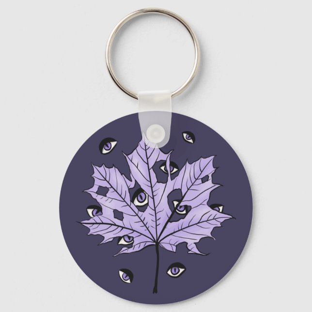 Chaveiro Olhos Assustadores Púrpura - Natureza Gótica Spook (Frente)