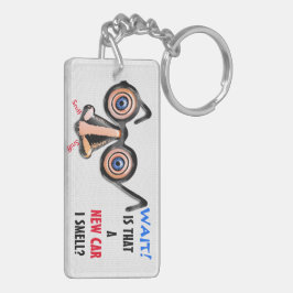 Chaveiro Olhos Loucos Óculos De Nariz Cheira Novo Carro