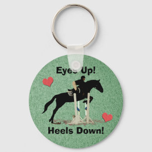 Chaveiro Olhos Para Cima! Acalme-Se! Salto de Cavalo