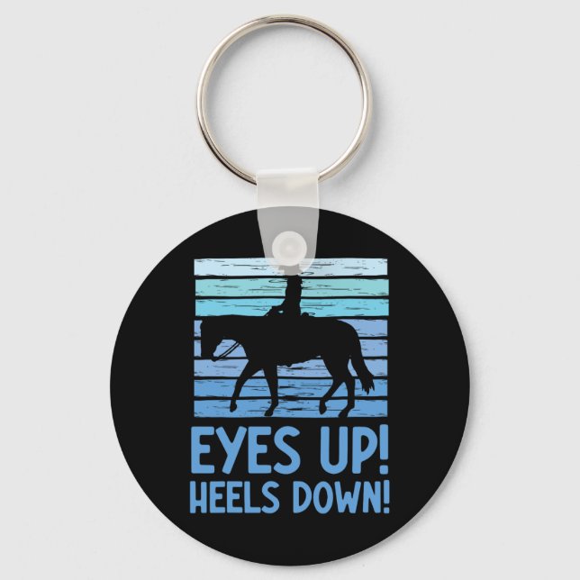 Chaveiro Olhos Para Cima Cai Para Baixo - Cabeças Equestres (Frente)