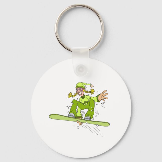 Chaveiro Olive Snowboard Girl (Frente)