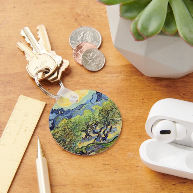 Chaveiro Oliveiras com Alpilles por Vincent van Gogh (Mesa)