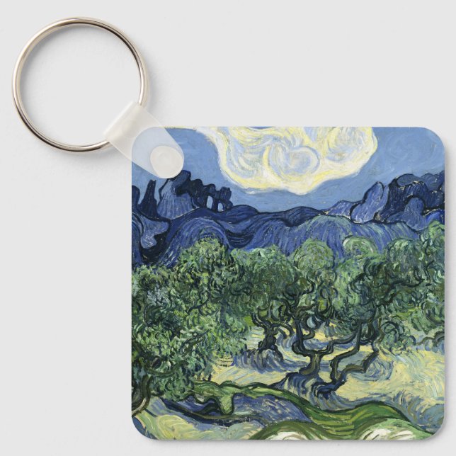 Chaveiro Oliveiras de Van Gogh - Arte Blue Mountain (Frente)