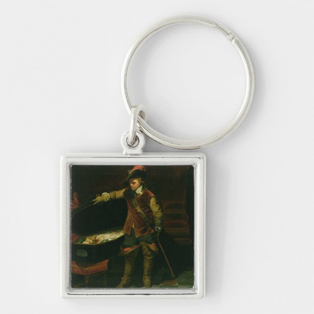Chaveiro Oliver Cromwell com o caixão de Charles mim (Frente)