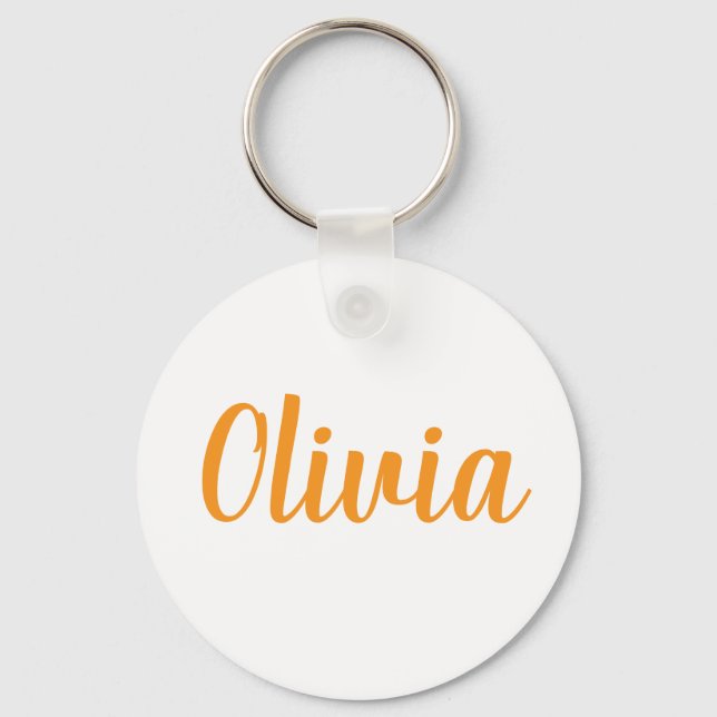 Chaveiro Olivia name Metal ring keychain (Frente)