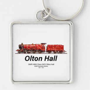 Chaveiro Olton Hall Vintage Comboio a Vapor Comboio Inglês 