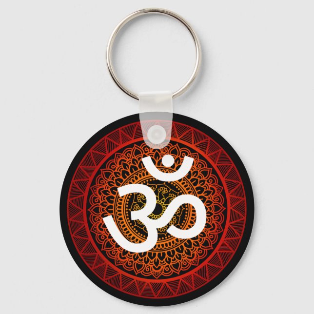 Chaveiro Om Mandala Red Root Chakra (Frente)