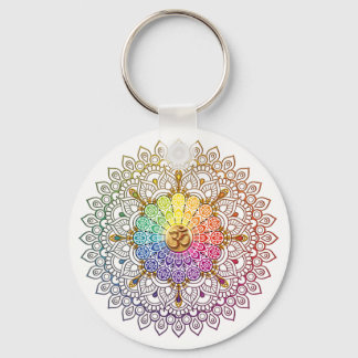 Chaveiro Om Rainbow Mandala