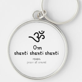 Chaveiro Om Shanti Shanti Shanti - sanskrit quote