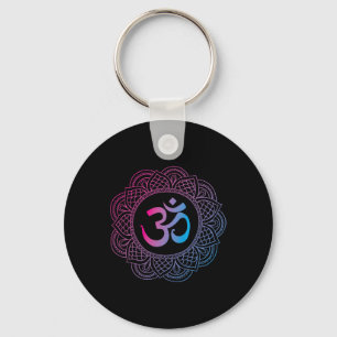 Chaveiro Om Símbolo Aum Ohm Hindu Zen Tantra Yoga Dia Namas