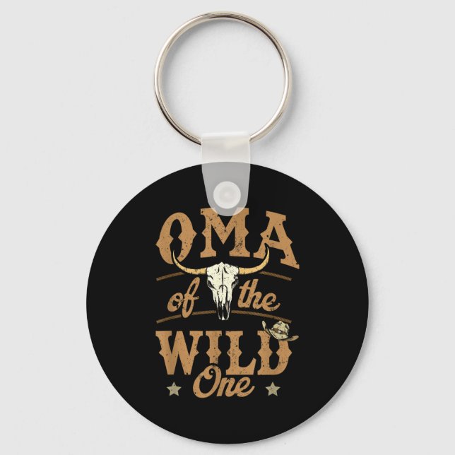 Chaveiro Oma Of The Wild One Cowboy Western Rodeo Party Mat (Frente)