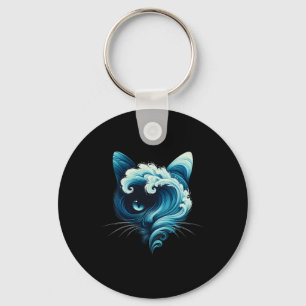 Chaveiro Onda Azul Vintage De Gatas De Gato Gatos Azuis Ond