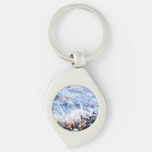 Chaveiro Onda de água azul