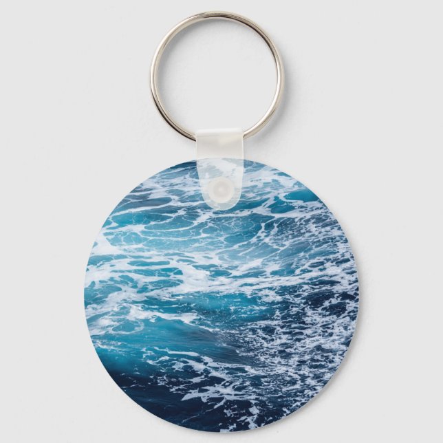 Chaveiro Ondas Blue Ocean Beach (Frente)