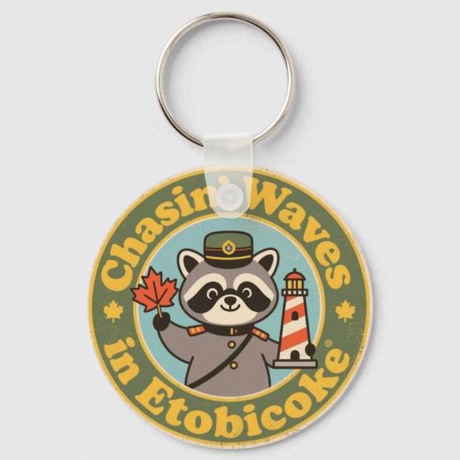 Chaveiro Ondas do Farol de Etobicoke Lakeside Vintage (Frente)