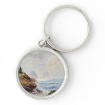 Ondas Dramáticas Envolvem uma Costa Rocky