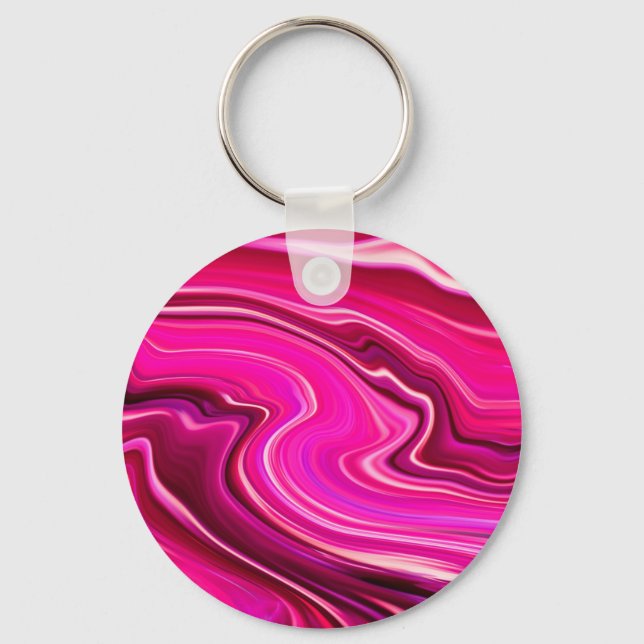 Chaveiro Ondas rosa e roxa (Frente)