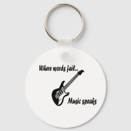 Chaveiro Onde as palavras falham, a música fala