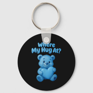 Chaveiro Onde está meu abraço Urso Teddy Fofo Segurando Cor