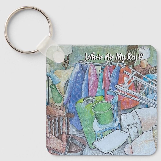 Chaveiro Onde estão as minhas chaves. Tenho-os (Frente)