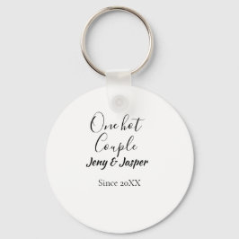 Chaveiro One hot couple add name since 20XX year date