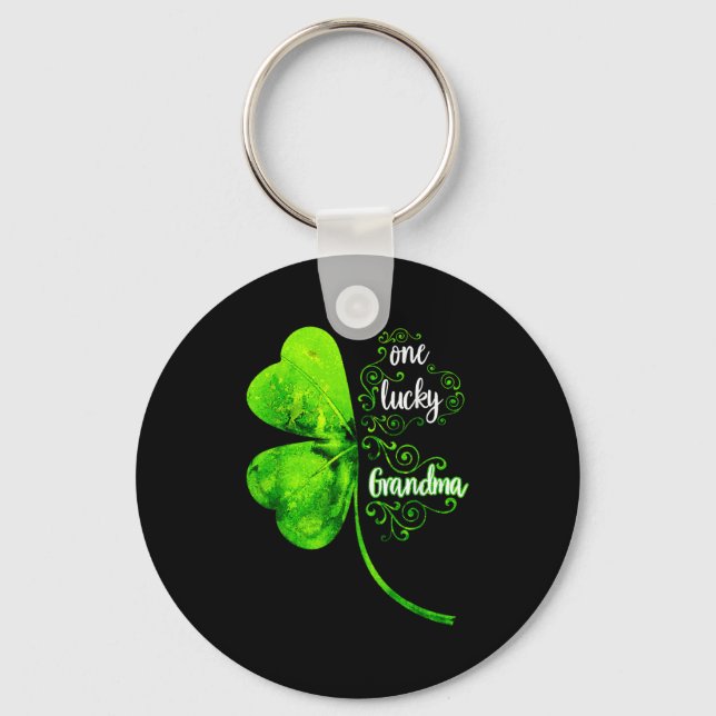 Chaveiro One Lucky Grandma Shamrock Grandma St Patricks Day (Frente)